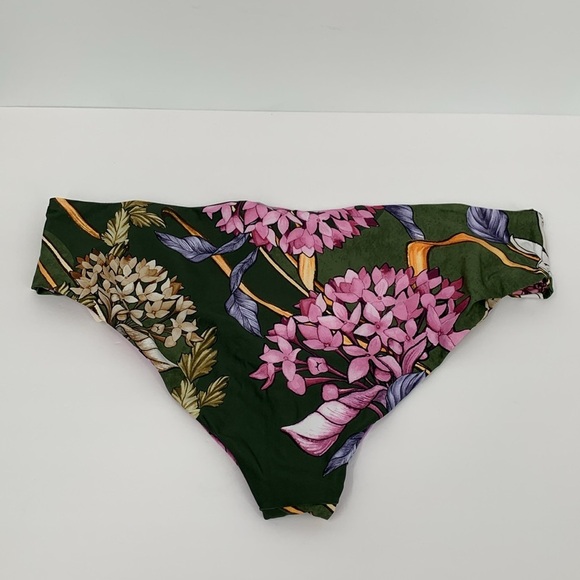 Agua Bendita Zoe Suki reversible bikini bottom swim green purple floral new 3X - Picture 3 of 7